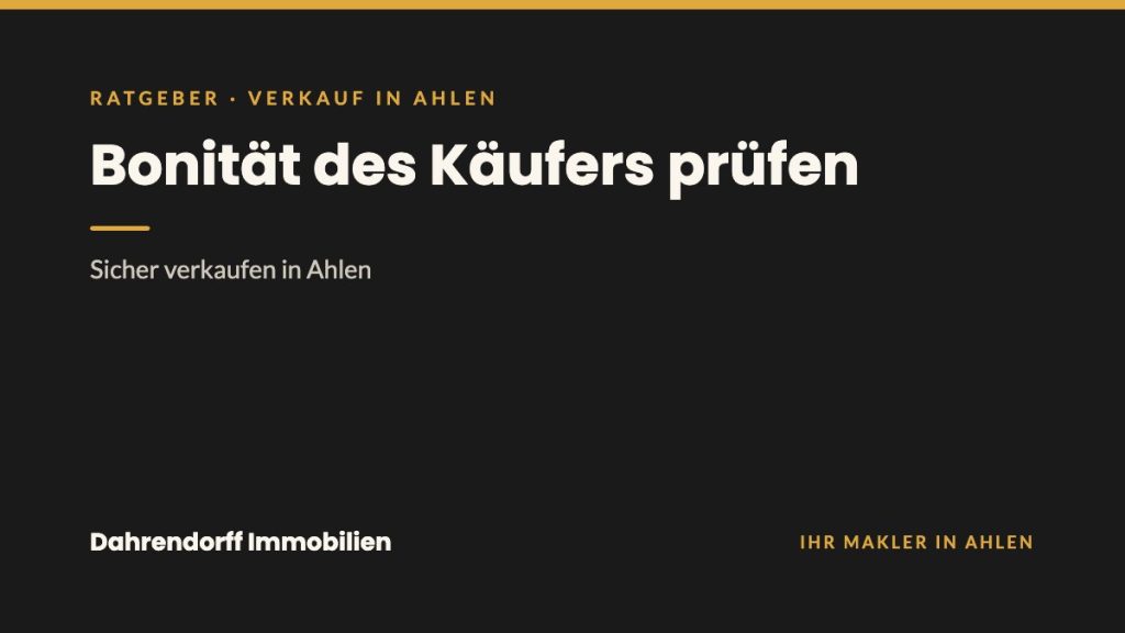 Dahrendorff Immobilien Ratgeber-Cover: Bonität des Käufers prüfen